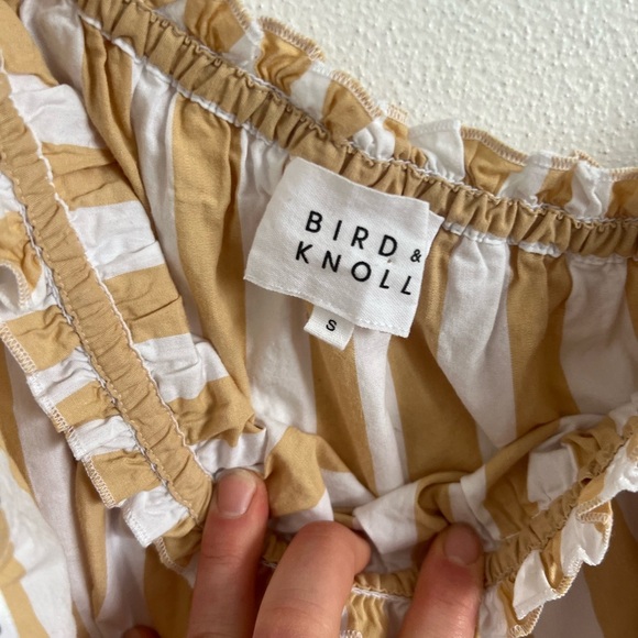 BIRD & KNOLL
Donatella One-shoulder Cotton Maxi Dress In Sand, size small - Picture 2 of 6